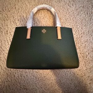 Dark Green Tory Burch clutch